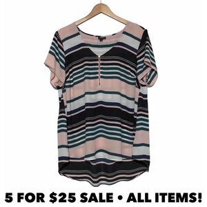 Torrid Georgette Striped Blouse